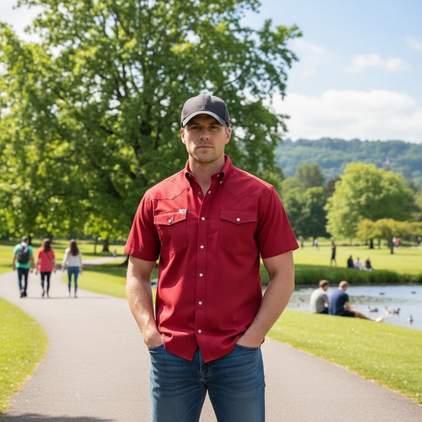 Red Field Polo — Yeup Outfitters, view 2