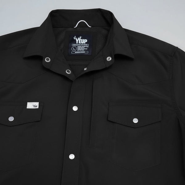 Black Field Polo — Yeup Outfitters, view 5