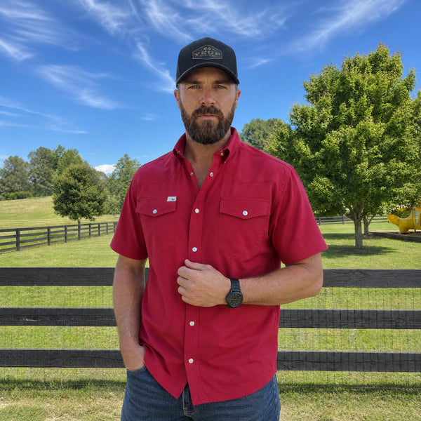 Red Field Polo — Yeup Outfitters, view 3
