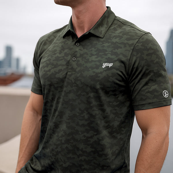 Forest Camo - Performance Polo (Yeup Script)