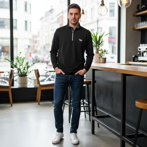 Black Yeup Quarter Zip