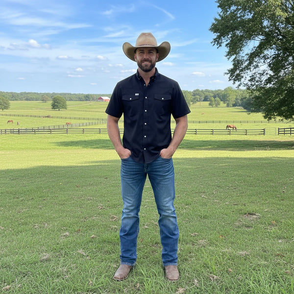 Black Field Polo — Yeup Outfitters