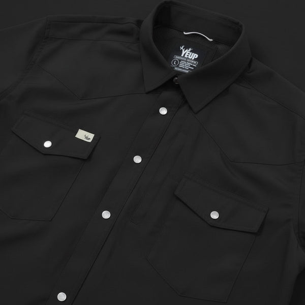 Black Field Polo — Yeup Outfitters, view 4