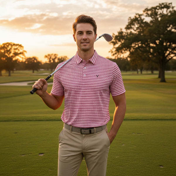 Georgia Map Red Performance Polo — Yeup Outfitters, view 3