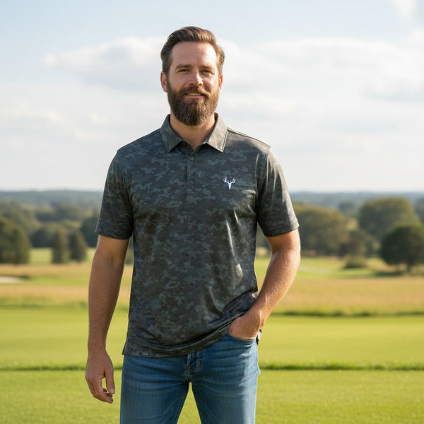 Forest Camo - Performance Polo (Deer Icon)