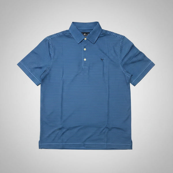 Striped Blue Performance Polo — Yeup Outfitters, view 5