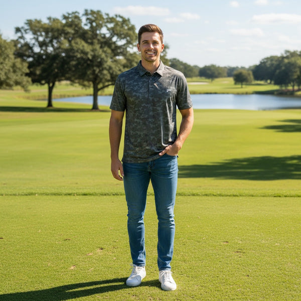 Forest Camo - Performance Polo (Yeup Script)