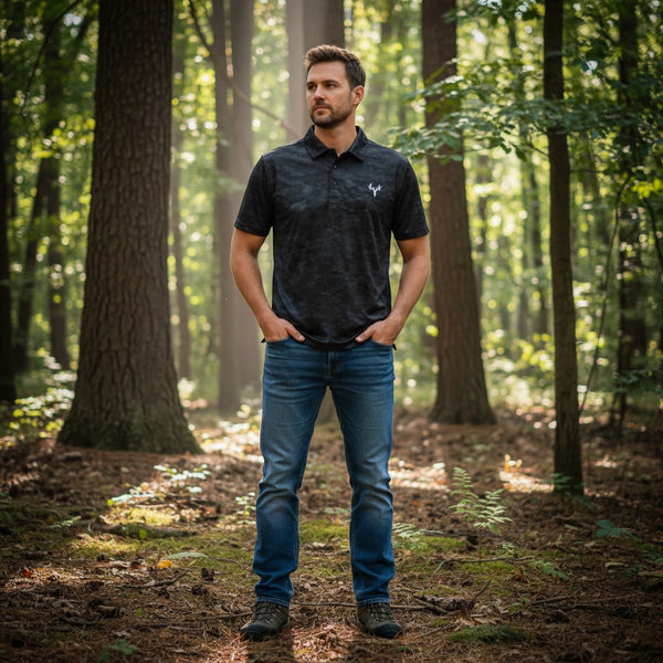 Dark Forest Camo - Performance Polo (Deer Icon)