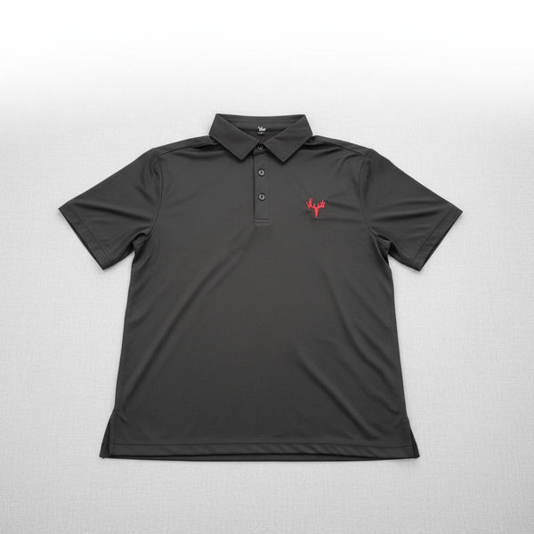 Game Day Angus Black Performance Polo