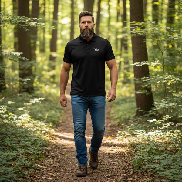 Black Yeup Performance Polo