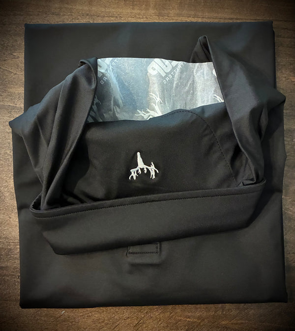Blank Chest - Black Performance Polo