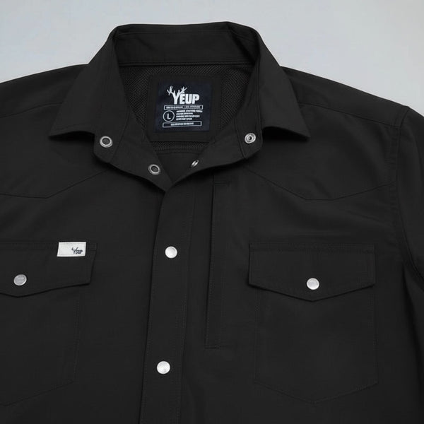 Black Field Polo — Yeup Outfitters, view 7
