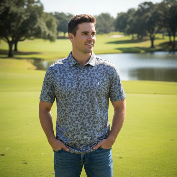 Benton Camo - Performance Polo (Deer Icon)