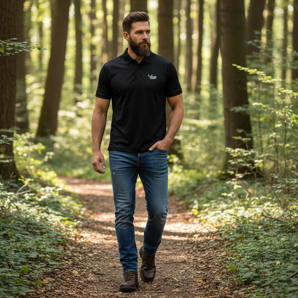 Black Yeup Performance Polo