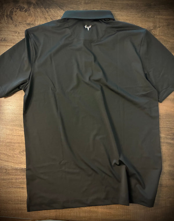 Blank Chest - Black Performance Polo
