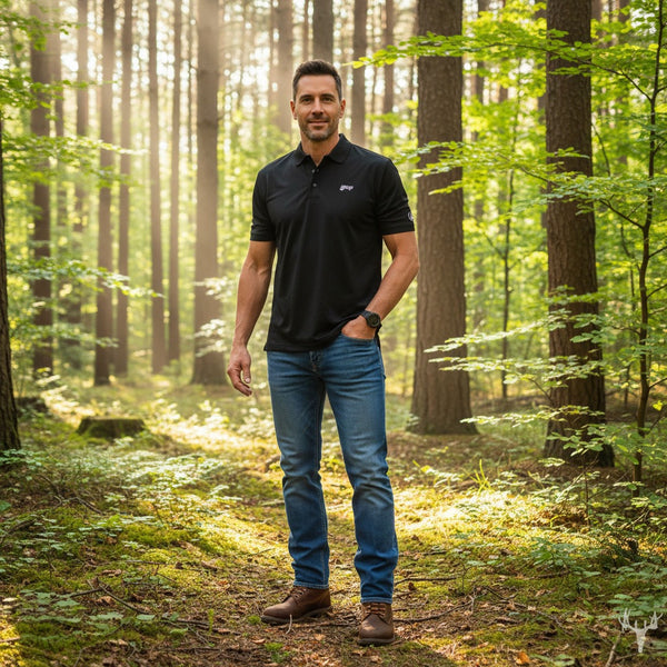 Angus Black - Performance Polo (Yeup Script)