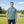 Striped Green Performance Polo