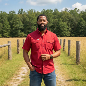 Red Field Polo — Yeup Outfitters, view 4