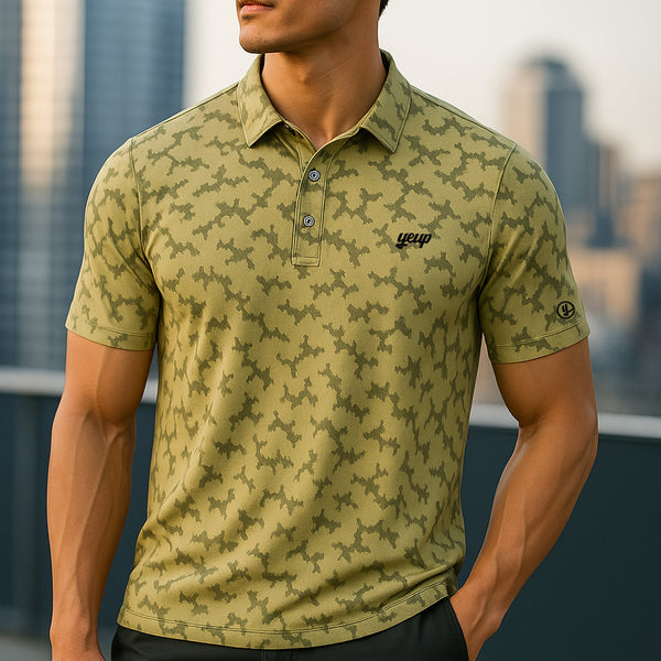Hempstead Camo - Performance Polo (Yeup Script)