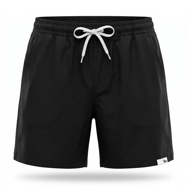 Black Performance Shorts front view — Yeup Outfitters
