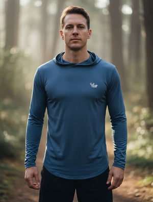 Blue Yeup Athletic Fit Hoodie