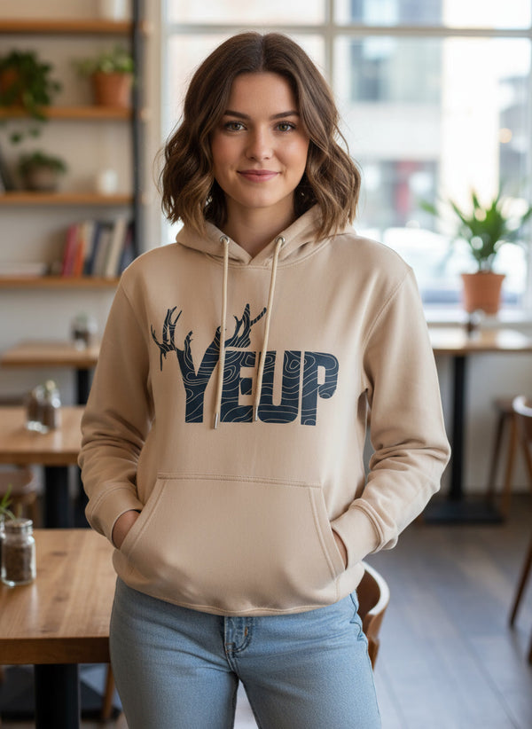 Yeup Women's Beige Campfire Hoodie